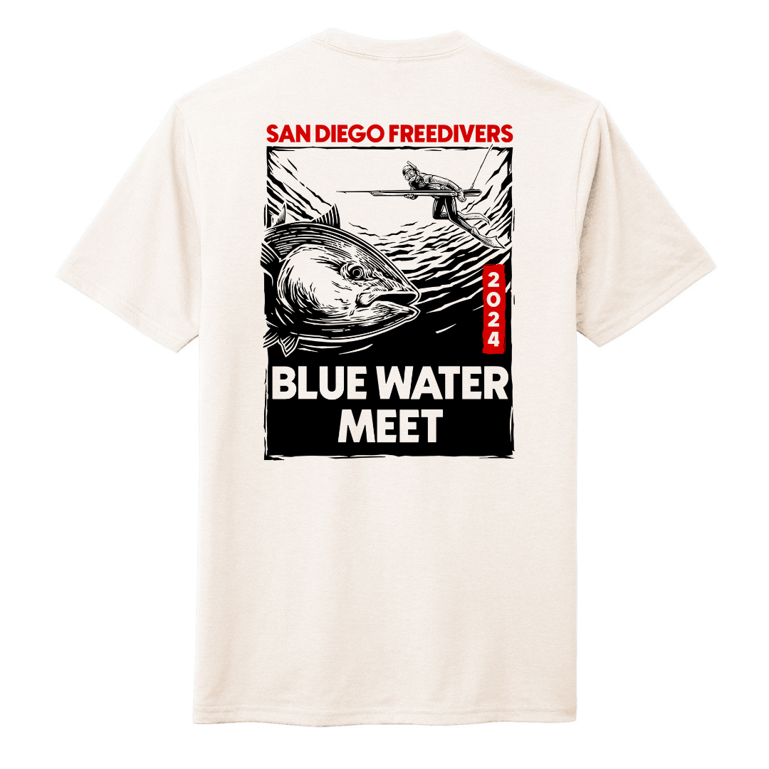 Blue Water Meet Tee White